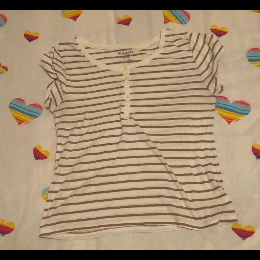 White Half Button-Up Shirt
